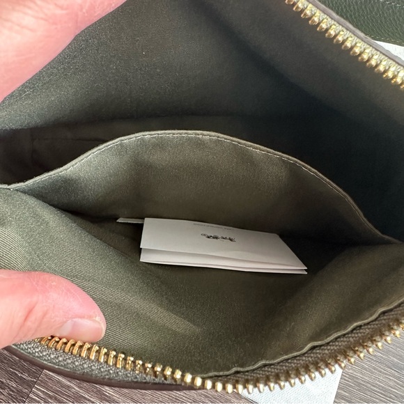 NWT Authentic Coach Mia shoulder bag in military green(BAG ONLY) - Picture 6 of 7